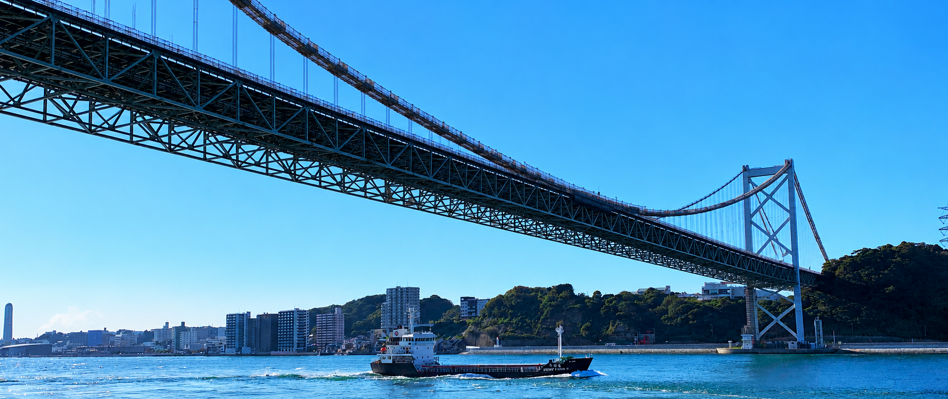 A bridge connecting shores across the sea